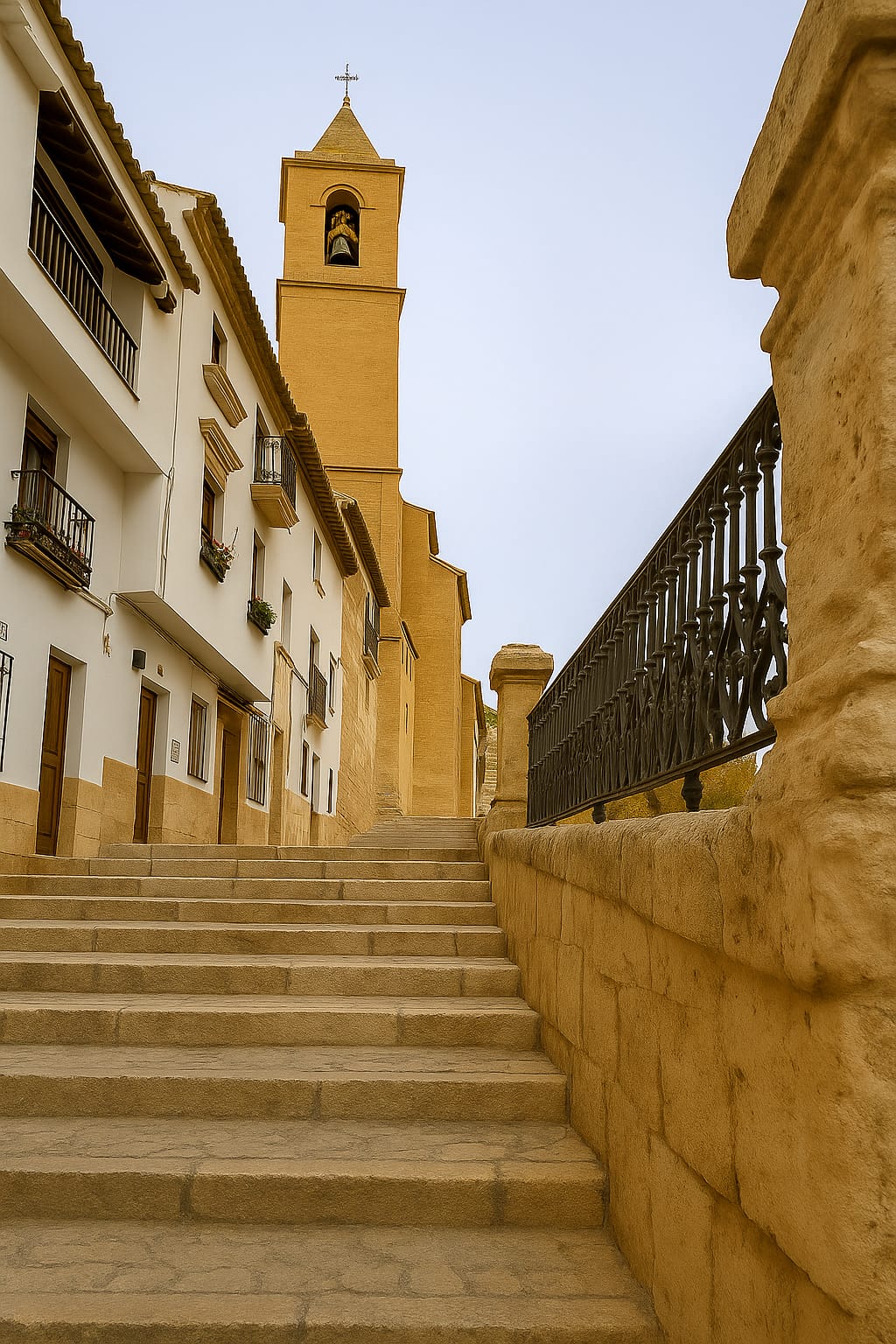 Cuesta Hondonera e Iglesia de San Andrés de Alcalá del Júcar