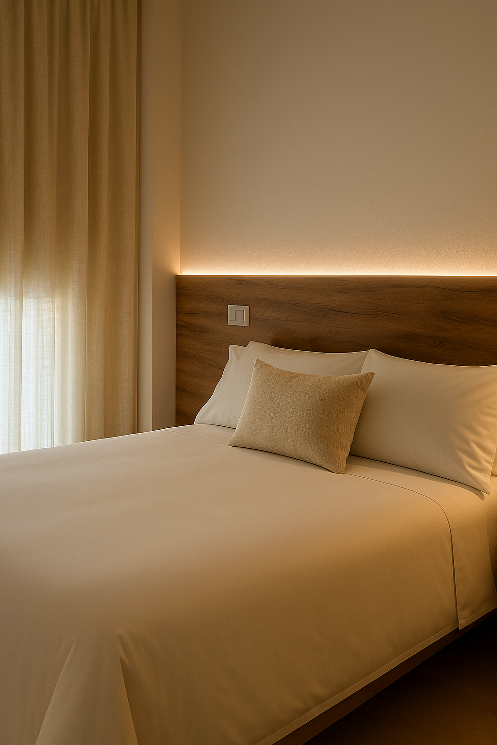 Cama matrimonio con detalles de Kalea Senior