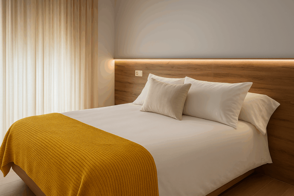 Habitación de matrimonio luminosa con WIFI y aire acondicionado