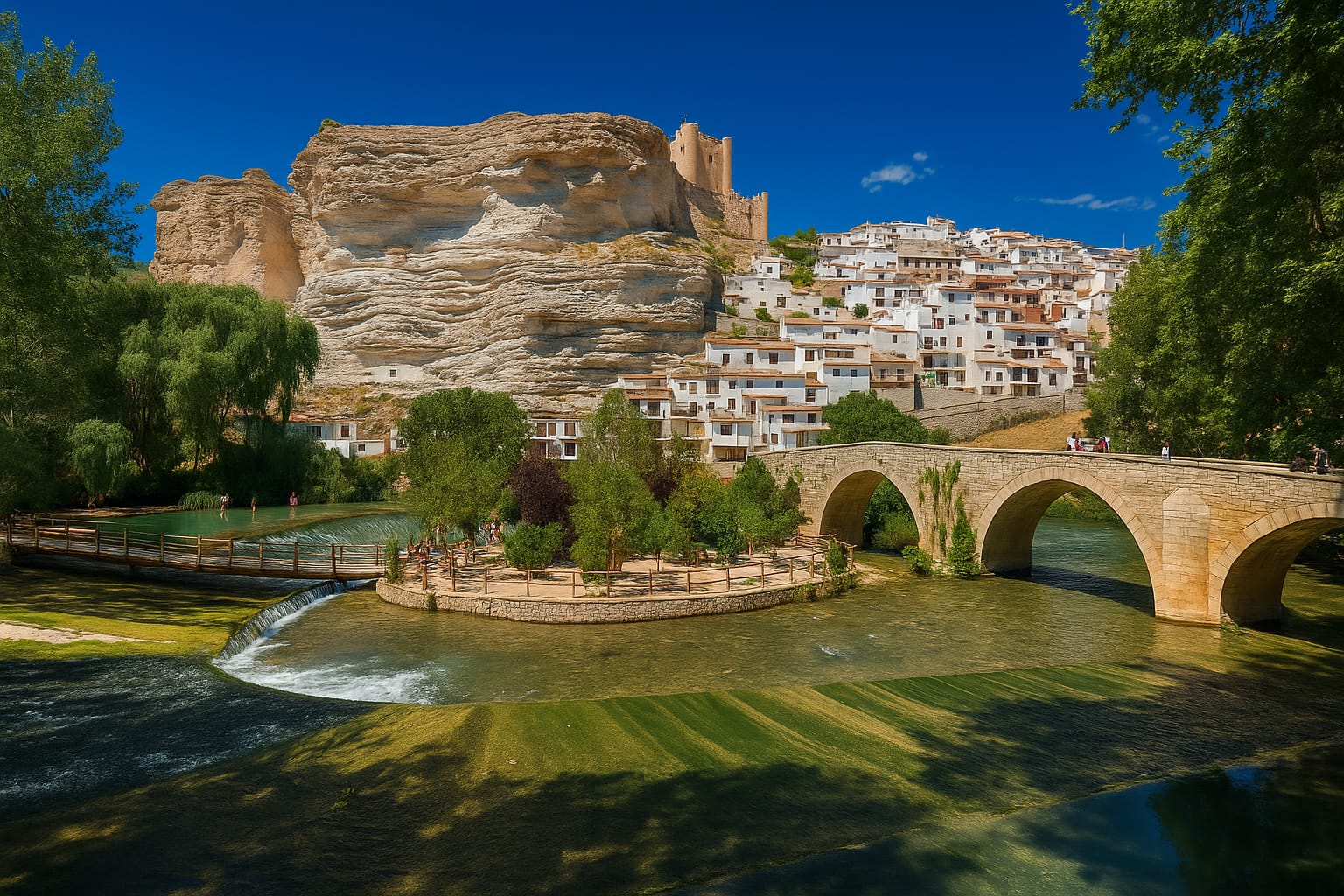 Alcalá del Júcar, castillo y puente romano