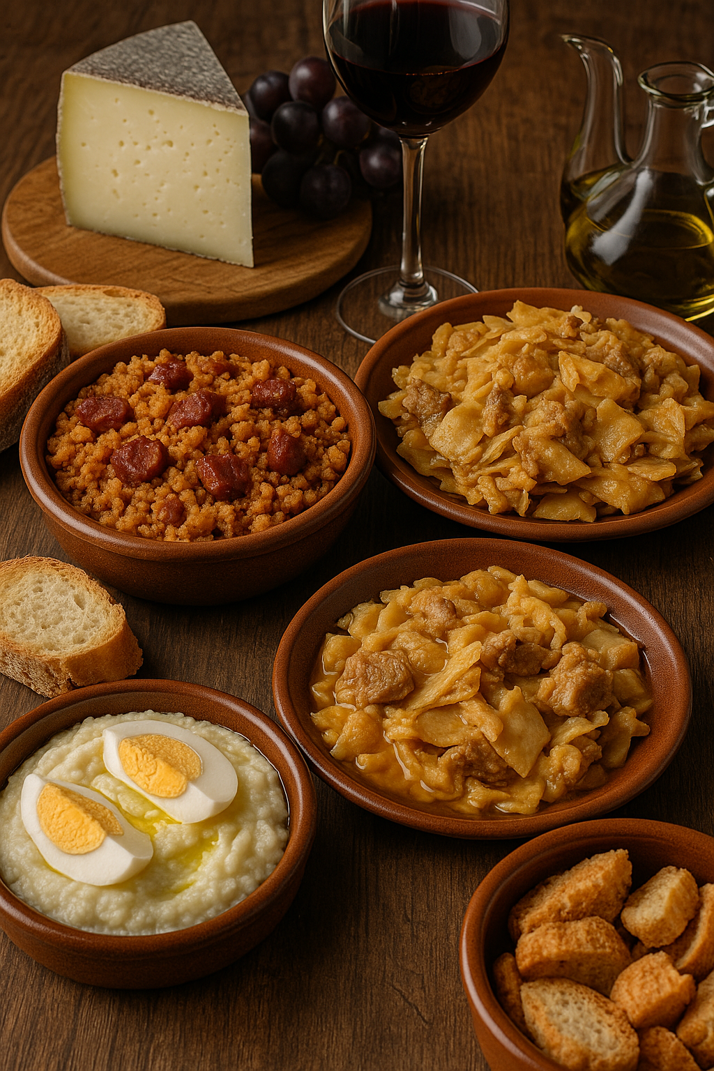Gachas, Gazpachos, Ajoaceite y otros platos manchegos